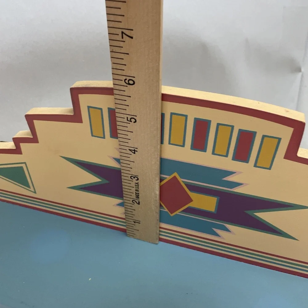 Southwestern Boho Chic Aztec 3 Peg Coat Rack Display Shelf Decor